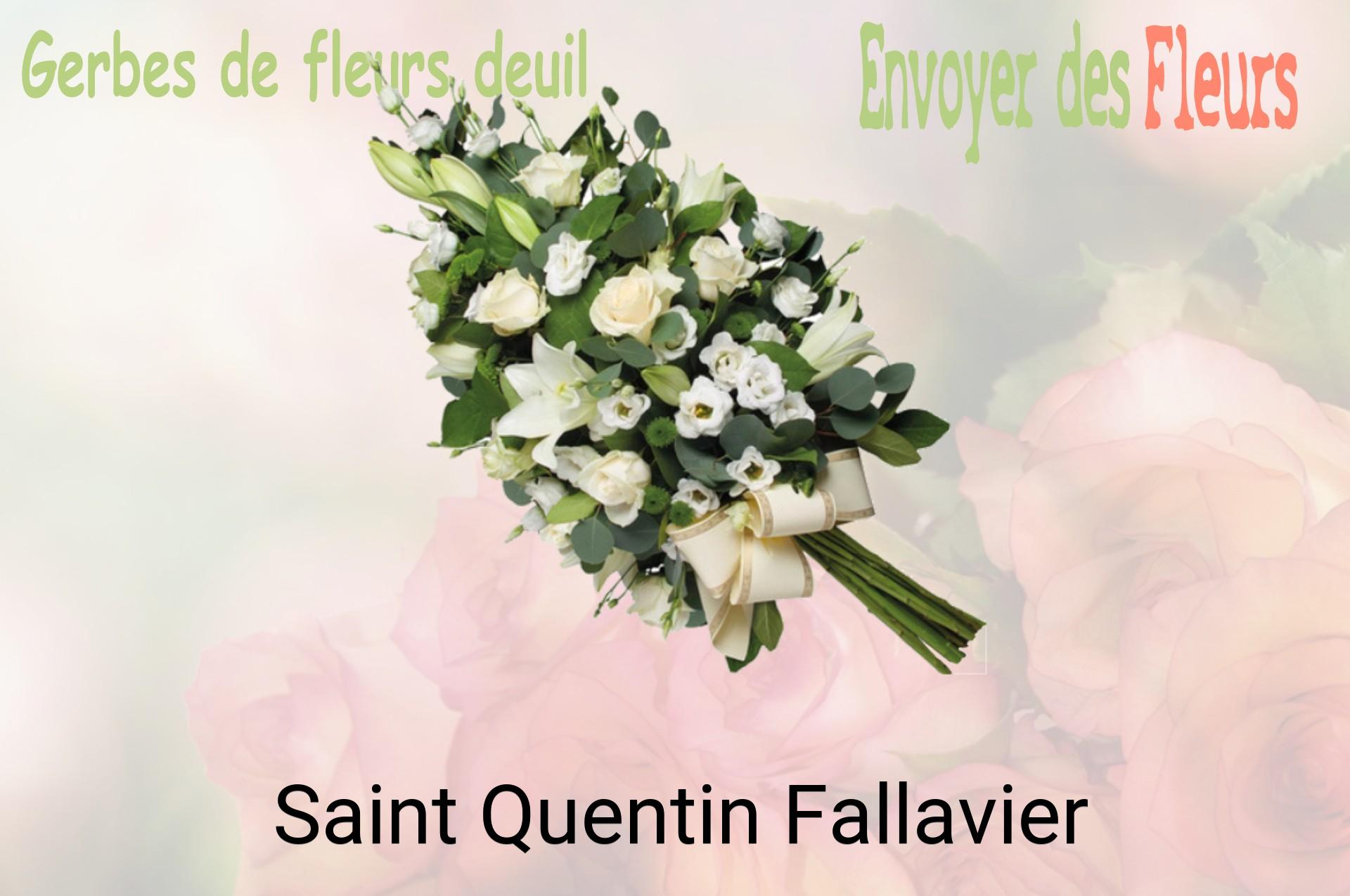 Gerbe de fleurs de deuil livrée à Saint-Quentin-Fallavier